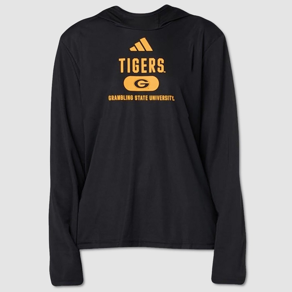 Adidas Grambling State Tigers D4T Shirt Hoodie -‎ NWT Womens Large - #49330-J1